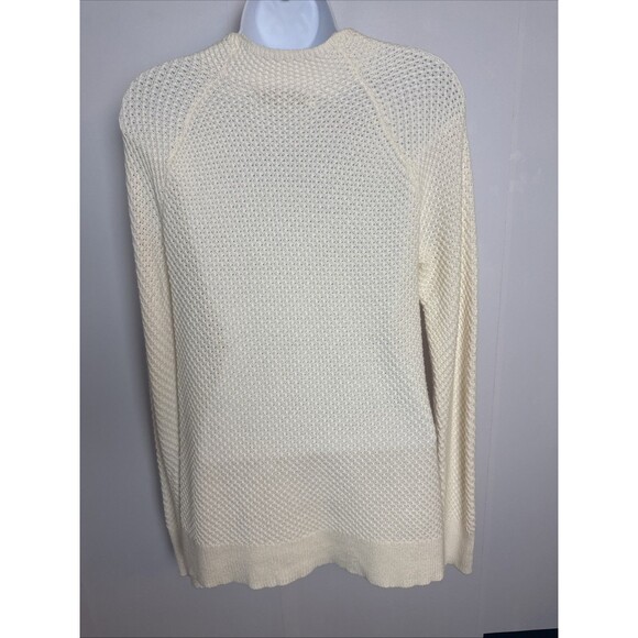 LOFT Womens Open-Knit Cream Small‎ Sweater Lightweight Feminine Classic - Picture 3 of 8